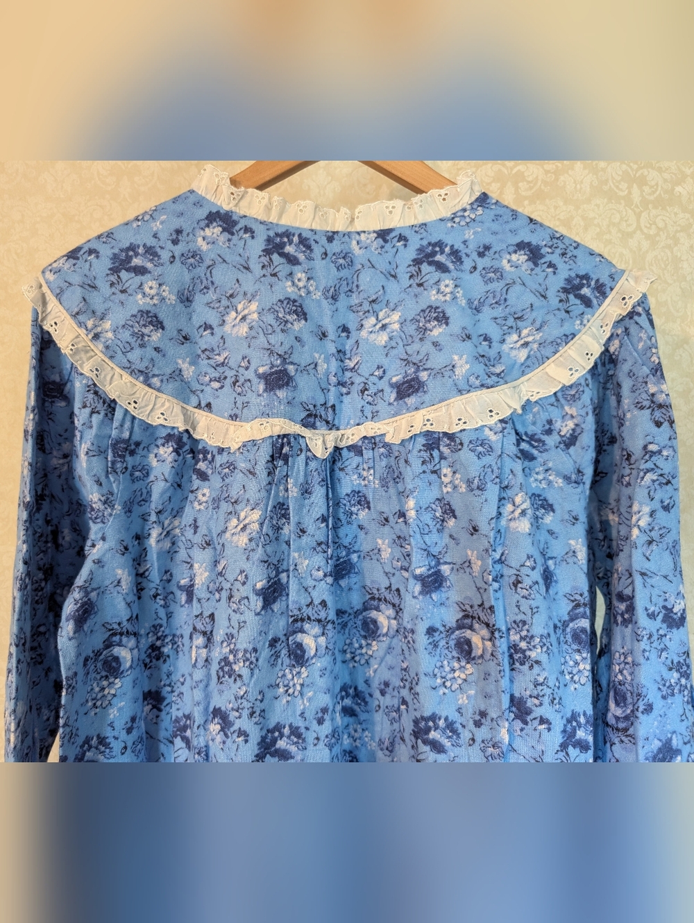 Cozee Corner Sz.XLP 100% Cotton Nightgown Blue - Picture 12 of 16